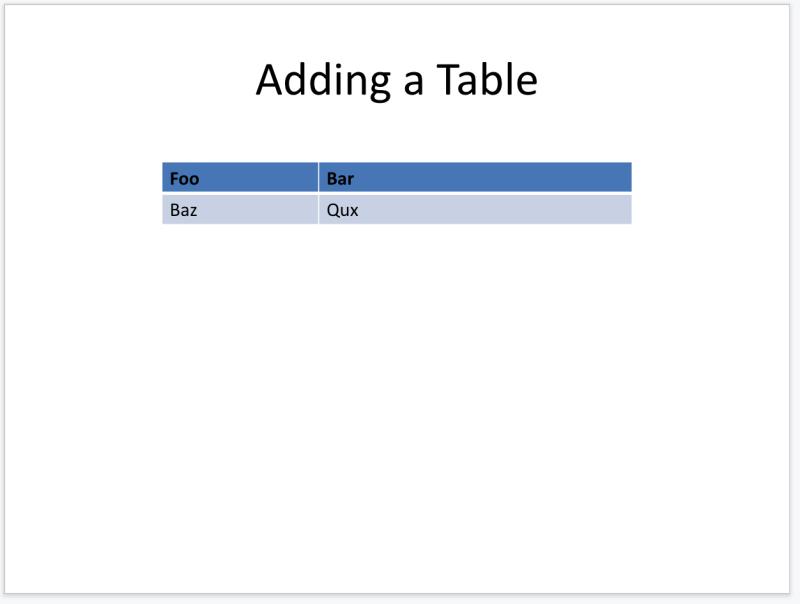 Table Slide