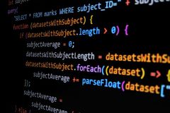 A screen displaying Javascript
